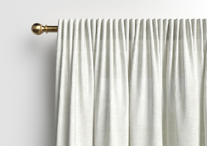 Pesaro Stripe Voile, White - Made to Measure Curtains - Image 10